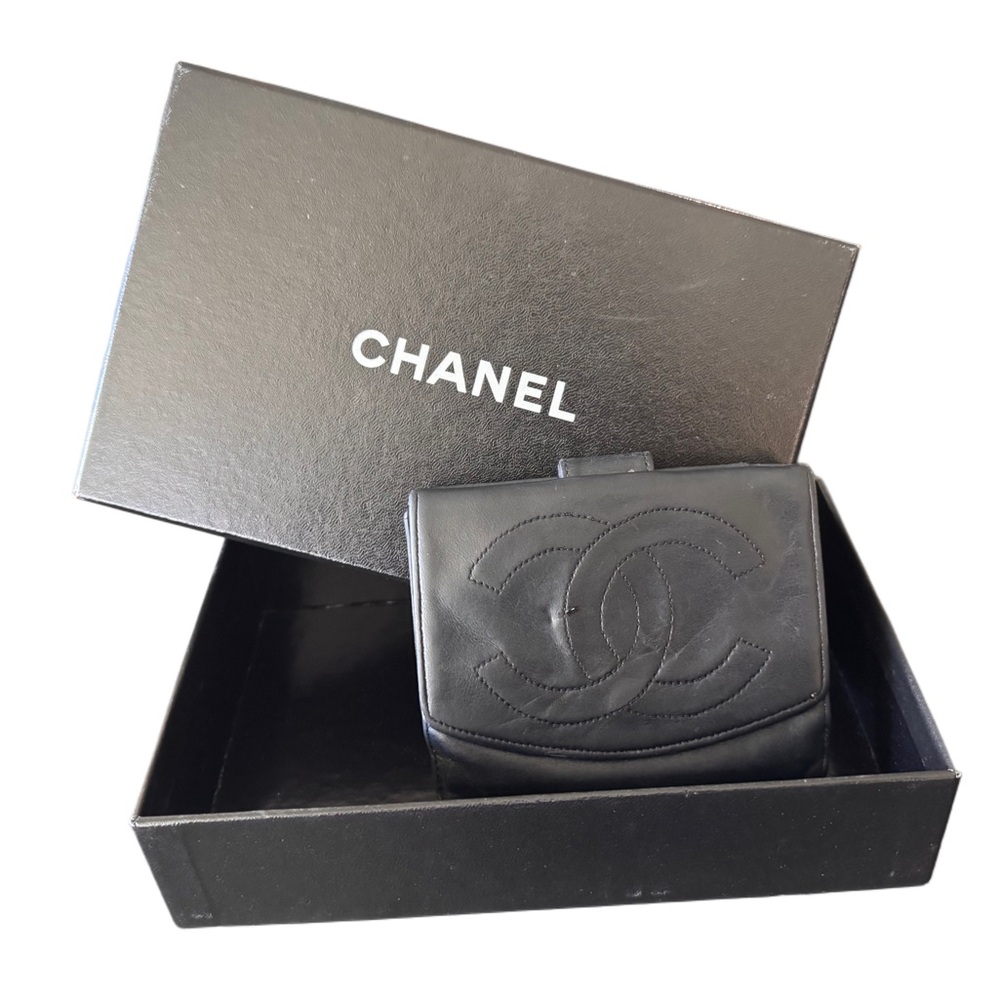 Chanel Compact Wallet with Interlocking CC LogoSnap Closure - Box included